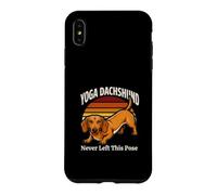 Yoga Teckel Never Left This Pose Retro Coque pour iPhone XS Max