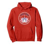 Yoga Vibes : Logo de méditation Zen Lotus pour Le Bien-être Sweat à Capuche, Unisexe pour Adultes, Rouge, XL
