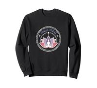 Yoga Vibes : Logo de méditation Zen Lotus pour Le Bien-être Sweatshirt, Unisexe pour Adultes, Noir, XXL