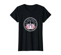 Yoga Vibes : Logo de méditation Zen Lotus pour Le Bien-être T-Shirt, Femme, Noir, L