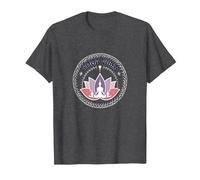 Yoga Vibes : Logo de méditation Zen Lotus pour Le Bien-être T-Shirt, Homme, Chiné Foncé, S
