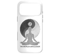 Yoga World Illusion Yin Yang Zen Girl Méditation Femme Amusante Coque pour iPhone 17 Pro Max