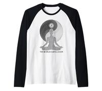 Yoga World Illusion Yin Yang Zen Girl Méditation Femme Amusante Manche Raglan