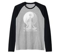 Yoga World Illusion Yin Yang Zen Girl Méditation Femme Amusante Manche Raglan