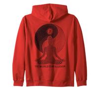 Yoga World Illusion Yin Yang Zen Girl Méditation Femme Amusante Sweat à Capuche