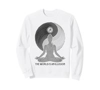 Yoga World Illusion Yin Yang Zen Girl Méditation Femme Amusante Sweatshirt