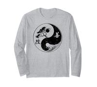 Yoga Yin Yang Bonsaï Arbre de Vie Kaizen Japonais Kanji Zen Manche Longue