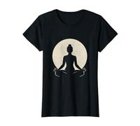 Yoga Zen Méditation Spiritualité Équilibre Lotus Pleine Lune T-Shirt