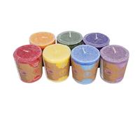 yogabox Lot de 7 Bougies parfumées Chakra en stéarine