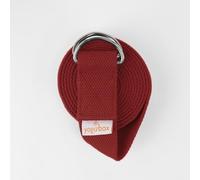 Yogabox Yoga belt BASIC with a closure made of two D-rings, 2 m, bordeaux