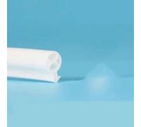 YOGAES 10.0MO Type Bande d'étanchéité de fenêtre de porte en acier Joint de fenêtre de porte en caoutchouc de silicone Bouchon de tirage Ampoule creuse Joint tubulaire Barb-Blanc OX S-5M