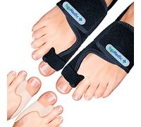 YOGAMEDIC® Correcteur Hallux Valgus & Redresseur Orteil | Détente, Étirement - 2 x Ecarteur d'orteil Oignon, 2 x Correcteur Silicone - Nuit & Jour Réglable, Kit Oignon Pied - Homme & Femme