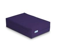 Yogan Coussin de tête (7,6 cm) pour yoga/pilates | Housse extérieure en coton bio (amovible et lavable) | Housse intérieure avec rembourrage en fibre recyclée | 30 cm x 20 cm x 7,5 cm (Violet roi)