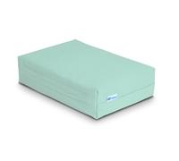 Yogan Coussin de tête (7,6 cm) pour yoga/pilates | Housse extérieure en coton bio (amovible et lavable) | Housse intérieure avec rembourrage en fibre recyclée | 30 cm x 20 cm x 7,5 cm (turquoise)