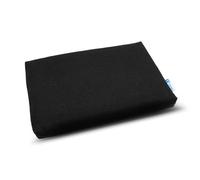 Yogan Coussin de tête pour yoga/pilates | Housse extérieure en coton bio (amovible et lavable) | Housse intérieure avec rembourrage en fibres recyclées | 30 x 20 x 2,5 cm (noir de jais)
