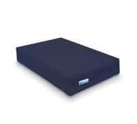 YOGAN Coussin de tête/protège-tête (2") pour yoga/pilates | Housse extérieure en coton biologique (amovible et lavable) | Housse intérieure avec garnissage en fibres recyclées | 30x20x5 cm (Bleu