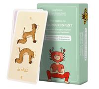 yogAsana Coffret Yoga Enfant - 75 Cartes & 5 Histoires - Postures, Respiration & Émotions - Développe Motricité, Calme, Confiance & Créativité - Activité Bien-être Enfant - Dès 3 Ans - 20 Min