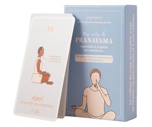 Yogasana jeu de carte français Pranayama - 60 cartes - Apprenez à respirer en conscience - Créez votre routine personnalisée - Illustrations de postures - Coffret ludique & accessible pour tous niveau