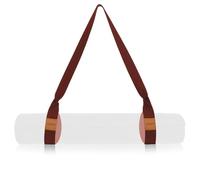 YOGATI® Sangle de Yoga Reglable Antidérapante | Sangle Tapis Yoga Transport, Sangle Yoga Pour Etirement, Laniere pour Tapis de Pilates et Gym, Strap Yoga Coton Extensible - Grenat