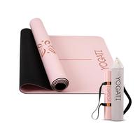 YOGATI® Tapis De Yoga Antidérapant en Caoutchouc Naturel | Tapis de Pilates portable avec une sangle de transport | Tapis de sport Fitness a la maison | Tapis Gym pour entrainement et exercise au sol