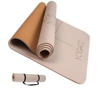 YOGATI - Tapis Yoga Antidérapant et Epais. Tapis de Yoga avec des repères d’alignement du Corps. Tapis de Sport pour Adultes et Enfants. Tapis de Gym idéal pour Pilates et Fitness. Yoga mat