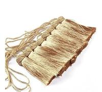 YOGAYE 4 pièces Signet Petit Gland pour Artisanat Porte-clés Glands Garniture Glands en Soie Porte-clés Frange dorée Brosse Rideaux décoratifs Portes