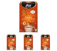 Yogi Biologique Rooibos, Infusion 100% Bio à l'Orange Et à La Vanille, 15 Sachets Thermosoudés Et Sans Agrafe, 1 Boîte 30g, 312116 (Lot de 4)