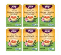 Yogi Green Slim Life Herbal Tea Blueberry - 16 Tea Bags (Pack of 6) - Pack Of 6 by Yogi Teas