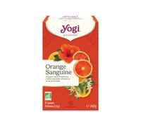 YOGI - Orange Sanguine Bio - Infusion Sans Caféine - Mélange d’Orange, Hibiscus & Citronnelle - Saveurs Fruitées & Gourmandes - 17 Sachets