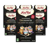 YOGI TEA, Assortiment Découverte - Classic, Gingembre Citron, Chaï Curcuma, Équilibre Féminin, Detox et Bonne Nuit, 108 (6x18) Sachets de Thé