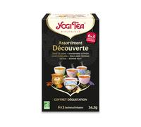 YOGI TEA - Assortiment Découverte - Coffret Dégustation 6 Variétés : Chai Classic, Gingembre Citron, Chaï Curcuma, Équilibre Féminin, Détox & Bonne Nuit - Infusions Bio & Bien-Être - 18 Sachets