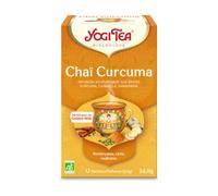 YOGI TEA - Chai Curcuma Bio - Infusion Bien-Être Sans Caféine - Mélange de Curcuma, Cannelle & Gingembre - 17 Sachets