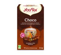 YOGI TEA - Choco Bio - Infusion Bien-Être Sans Caféine - Mélange de Cacao, Réglisse & Cannelle - 17 Sachets