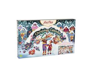 YOGI TEA - Coffret Découverte d’Infusions et Thés Bio Ayurvédiques - Coffret Surprise 24 Saveurs - Calendrier de l’Avent - Bien-Être & Dégustation - 24 Sachets