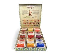 YOGI TEA - Coffret Sélection Bio - Assortiment d’Infusions et Thés Ayurvédiques Bio - Découverte de 9 Variétés - Coffret Cadeau Bien-Être - 45 Sachets