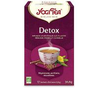 YOGI TEA Detox Bio - Infusion Détox Ayurverdique Sans Caféine - Pissenlit, Bardane, Réglisse & Épices - Digestion, Purification & Renouveau - 17 Sachets d’Infusion Bio