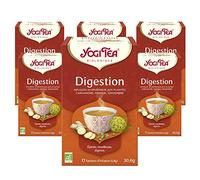 Yogi Tea - Digestion, Infusion Bio, Tisane Naturellement Sans Caféine, Mélange de Cardamome, Fenouil et Gingembre, 51 (3x17) Sachets de Thé