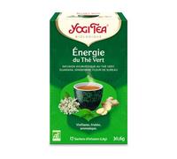 Yogi Tea Energie du Thé Vert Bio - Thé Vert et Épices - Vitalité et Concentration - Énergie Naturelle - 17 Sachets (Lot de 6)