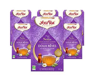 YOGI TEA, Energie Féminine, Infusion Bio, Tisane Naturellement Sans Caféine, Mélange d'Hibiscus, Racine d'Angélique et Gingembre, 102 (6x17) Sachets de Thé