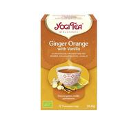 YOGI TEA Gingembre Orange à la Vanille Bio - Infusion Sans Caféine - Gingembre Piquant, Zestes d’Orange & Vanille Gourmande - Saveur Agrumes Épicée - 17 Sachets d’Infusion Bio