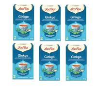 YOGI TEA, Ginkgo, Infusion bio, Tisane Naturellement Sans Caféine, Mélange de Ginkgo, Citronnelle et Verveine Odorante, 102 (6x17) Sachets de Thé