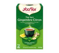 YOGI TEA - Thé Vert Gingembre Citron Bio - Infusion avec Caféine - Mélange de Thé Vert, Gingembre & Citron - Tonus, Vitalité & Énergie - 17 Sachets