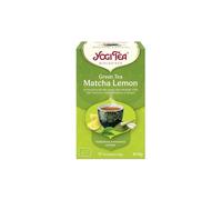 YOGI TEA Thé Vert Matcha Citron Bio - Infusion Énergisante au Thé Vert, Matcha & Agrumes - Citronnelle, Menthe Poivrée & Guarana - Tonus, Concentration & Vitalité - 17 Sachets