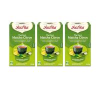 Yogi Tea - Thé Vert Matcha Citron Bio, Mélange de Thé Vert, Matcha, Citronnelle et Citron, 51 (3x17) Sachets de Thé