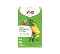 YOGI - Thé Vert Gingembre Citron Bio - Infusion Vivifiante Avec Caféine - Mélange de Gingembre & Citron - 17 Sachets