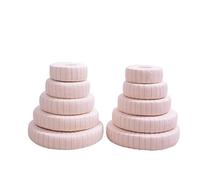 Yogikuti Iyengar Lot de 10 pièces de chamois de yoga (blanc)