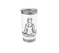 Yogini Sketch Yoga Workout Gobelet isotherme en acier inoxydable double paroi