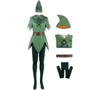 YOGLY Adulte Peter Pan Déguisement Vert Elfe Set Carnaval Halloween Fête Masquerade Costume