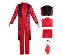 YOGLY Déguisement Lurch Homme Cosplay Mercredi 2 Lurch Rouge Uniforme Set pour Carnaval Halloween Party Masquerade Costume