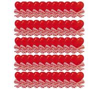YOGOTEU Lot de 50 cartes de Noël en papier en forme de sucette - Décoration en forme de cœur - Pour la Saint-Valentin, Noël, emballage cadeau
